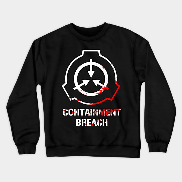 SCP Containment Bloody Logo Crewneck Sweatshirt by Mellowdellow